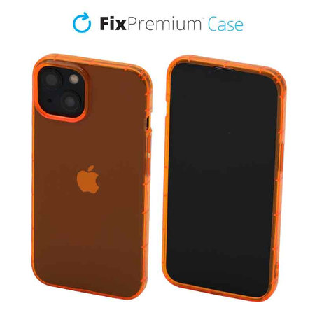 FixPremium - Pouzdro Clear pro iPhone 13, oranžová