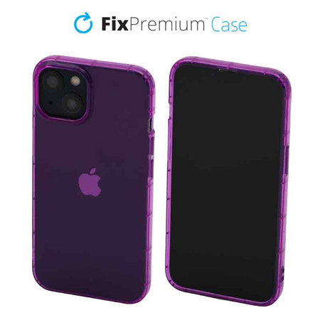 FixPremium - Pouzdro Clear pro iPhone 14, fialová