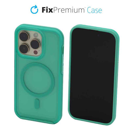 FixPremium - Pouzdro Clear s MagSafe pro iPhone 14 Pro, mint blue