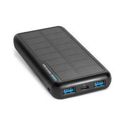 SBS - PowerBank Solar, 10 000 mAh, černá