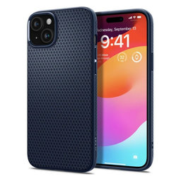 Spigen - Pouzdro Liquid Air pro iPhone 15, navy blue