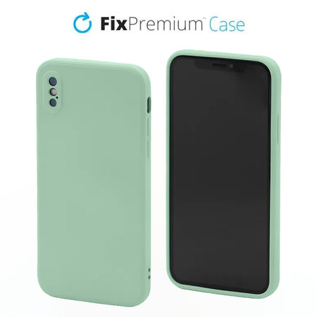 FixPremium - Silikonové Pouzdro pro iPhone X a XS, zelená