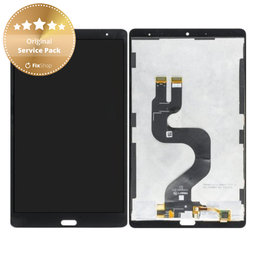 Huawei Mediapad M5 8 - LCD Displej + Dotykové Sklo + Rám + Čtečka Otisku Prstu (Space Grey) - 02351VKB Genuine Service Pack