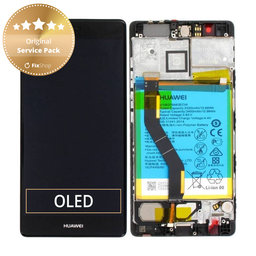 Huawei P9 Plus - LCD Displej + Dotykové Sklo + Rám + Baterie (Black) - 02350SUS, 02350VXU Genuine Service Pack