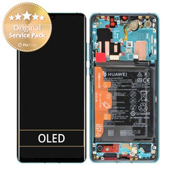 Huawei P30 Pro, P30 Pro 2020 - LCD Displej + Dotykové Sklo + Rám + Baterie (Aurora) - 02352PGE Genuine Service Pack