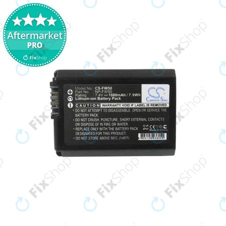 Sony Alpha-series, DLSR-series, ILCE-series, NEX-series, SLT-series - Baterie NP-FW50 Li-Ion 1080mAh HQ