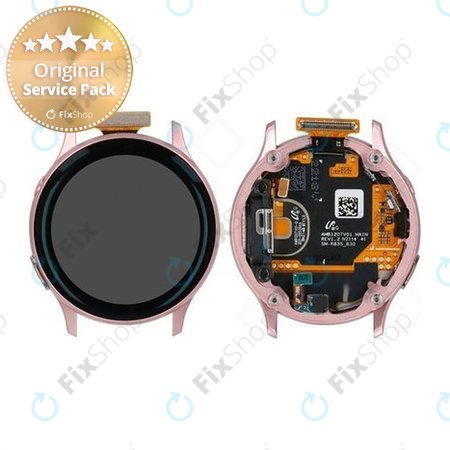 Samsung Galaxy Watch Active 2 40mm R830, R835 - LCD Displej + Dotykové Sklo + Rám (Gold) - GH82-21104B Genuine Service Pack