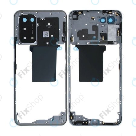 Oppo A54 5G, A74 5G - Střední Rám (Space Silver) - 4906355 Genuine Service Pack