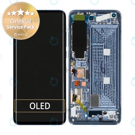 Xiaomi Mi 10 Pro 5G - LCD Displej + Dotykové Sklo + Rám (Solstice Grey) - 56000400J100, 56000J00J200 Genuine Service Pack