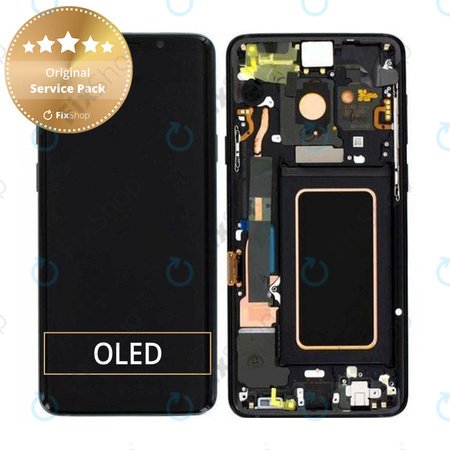 Samsung Galaxy S9 Plus G965F, G965FD - LCD Displej + Dotykové Sklo + Rám (Midnight Black) - GH97-21691A, GH97-21722A, GH97-21692A Genuine Service Pack