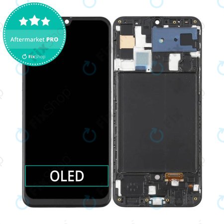 Samsung Galaxy A50 A505F - LCD Displej + Dotykové Sklo + Rám (Black) OLED