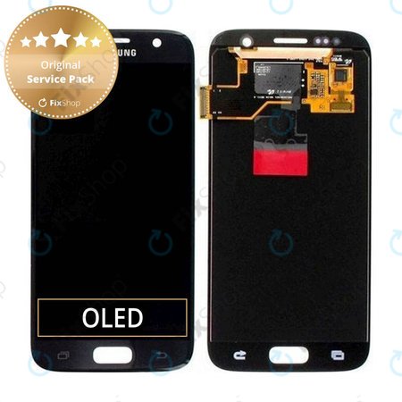 Samsung Galaxy S7 G930F - LCD Displej + Dotykové Sklo (Black) - GH97-18523A, GH97-18761A, GH97-18757A Genuine Service Pack