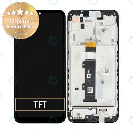 Motorola Moto G30 XT2129 - LCD Displej + Dotykové Sklo + Rám (Phantom Black) - 5D68C18187 Genuine Service Pack