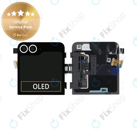 Samsung Galaxy Z Flip 6 F741B - LCD Displej + Dotykové Sklo + Rám (Vnější) (White) - GH97-30012F Genuine Service Pack