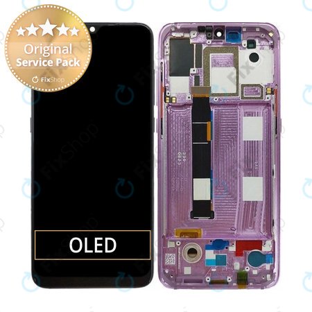 Xiaomi Mi 9 - LCD Displej + Dotykové Sklo + Rám (Lavender Violet) - 561210003033 Genuine Service Pack