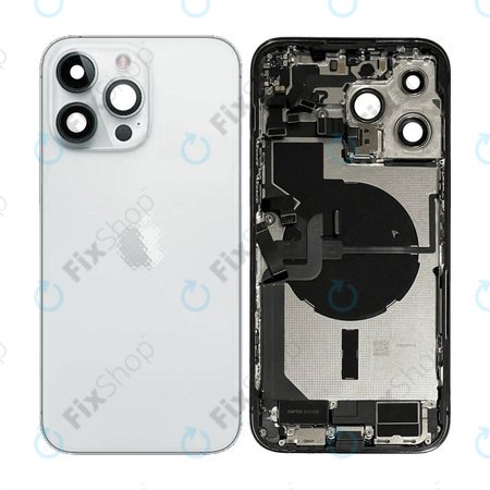 Apple iPhone 14 Pro Max - Zadní Housing s Malými Díly (Silver)