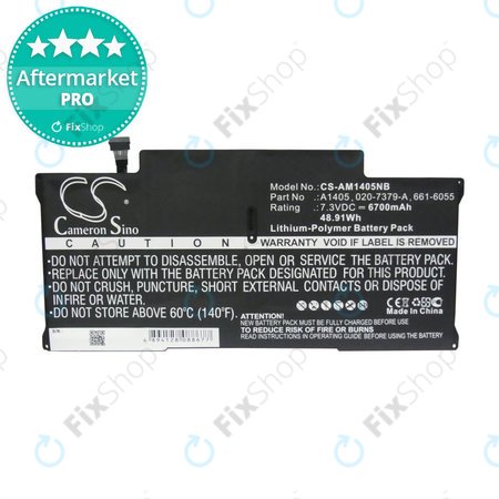 Apple MacBook Air 13" A1369, A1466 (Mid 2011 - Mid 2012) - Baterie A1405 6700mAh HQ