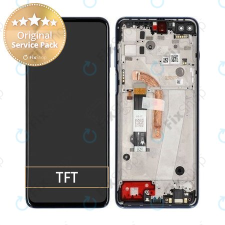 Motorola Moto G100 XT2125 - LCD Displej + Dotykové Sklo + Rám (Magic Blue) - 5D68C18072, 5D68C18070 Genuine Service Pack