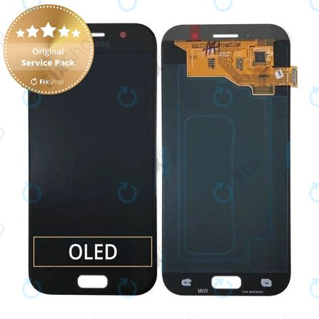 Samsung Galaxy A5 A520F (2017) - LCD Displej + Dotykové Sklo (Black Sky) - GH97-19733A, GH97-20135A Genuine Service Pack