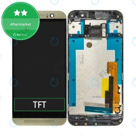 HTC One M9 - LCD Displej + Dotykové Sklo + Rám (Silver/Gold) TFT