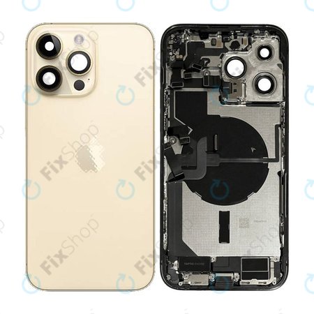 Apple iPhone 14 Pro Max - Zadní Housing s Malými Díly (Gold)