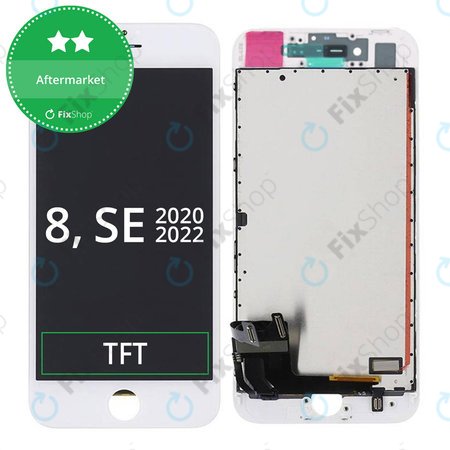 Apple iPhone 8, SE (2020), SE (2022) - LCD Displej + Dotykové Sklo + Rám (White) TFT