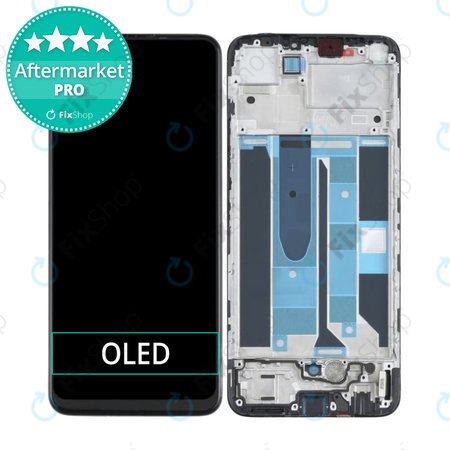 Realme 8 RMX3085 - LCD Displej + Dotykové Sklo + Rám (Cyber Black) OLED