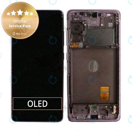 Samsung Galaxy S20 FE G780F - LCD Displej + Dotykové Sklo + Rám (Cloud Lavender) - GH82-24219C, GH82-24220C, GH82-31328C, GH82-31329C Genuine Service Pack