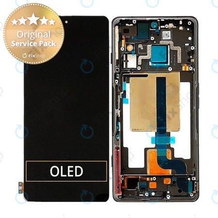 Xiaomi Poco F4 GT 21121210G - LCD Displej + Dotykové Sklo + Rám (Stealth Black) - 5600090L1000 Genuine Service Pack