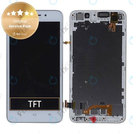 Huawei Ascend G620s - LCD Displej + Dotykové Sklo + Rám (White) - 02350CTQ, 02350CTT Genuine Service Pack